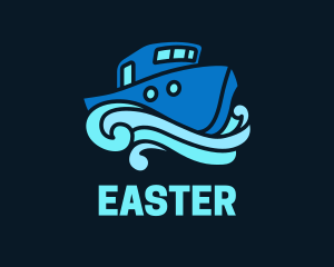 Marine - Ocean Ferry Boat logo design