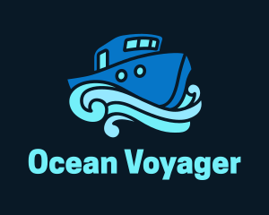 Ocean Ferry Boat  logo design