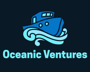 Ocean Ferry Boat  logo design