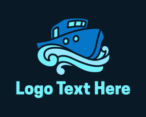 Cruise Liner - Ocean Ferry Boat logo design