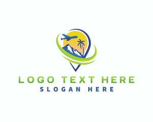 Resort - Travel Location Pin Vacation logo design