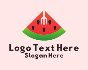 Watermelon Slice Fork  Logo
