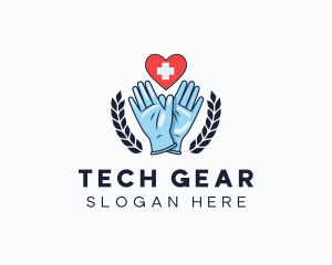 Medical Gloves Equipment logo design