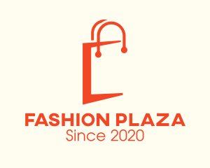 Mall - Orange Shopping Bag Letter C logo design