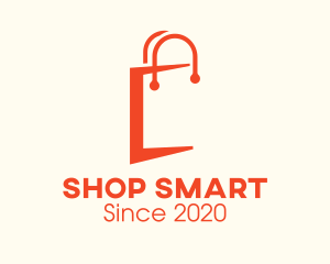 Shopping - Orange Shopping Bag Letter C logo design