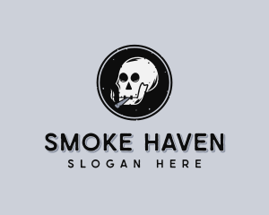 Smoke - Smoke Skull Cigarette logo design