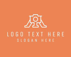 Video - Letter A Camera Tripod logo design