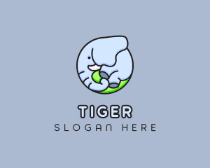 Children Center - Cute Baby Elephant logo design