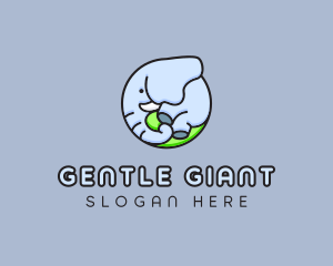 Cute Baby Elephant  logo design