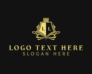 Wedding - Regal Crown Shield logo design