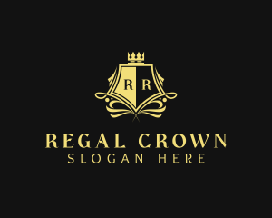 Regal Crown Shield logo design