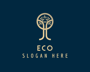 Organic Gold Tree Logo