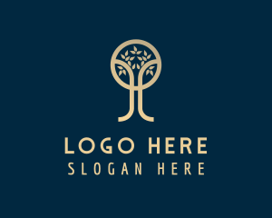 Organic Gold Tree Logo