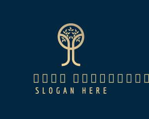 Plant - Organic Gold Tree logo design