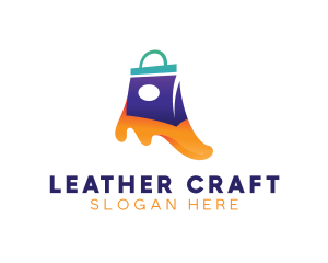 Shopping Bag Slime logo design