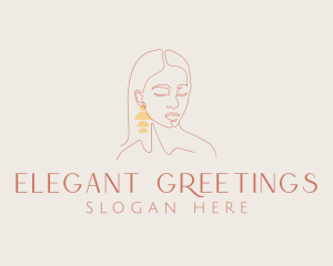 Elegant Feminine Earring logo design