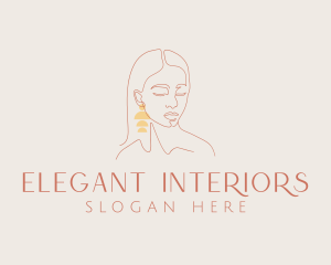 Elegant Feminine Earring logo design