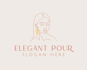 Elegant Feminine Earring logo design