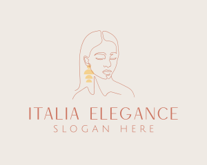 Elegant Feminine Earring logo design