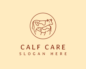 Calf - Minimalist Cattle Dairy logo design
