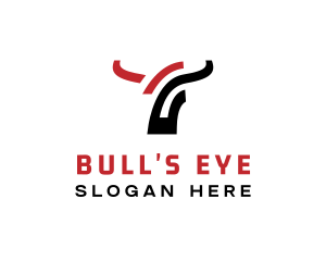 Bull - Abstract Bull Horn logo design