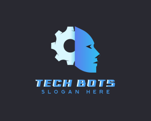 Robotic - Technology AI Face logo design