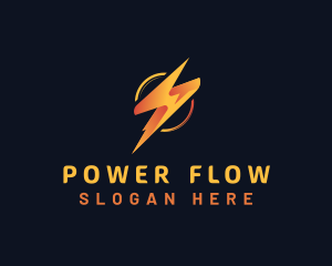 Lightning Power Electricity logo design