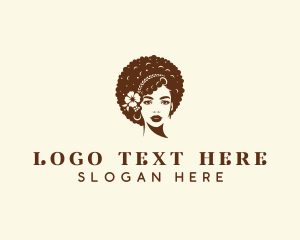 Afro - Woman Beauty Salon logo design