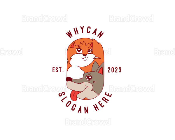 Kitten Puppy Veterinarian Logo