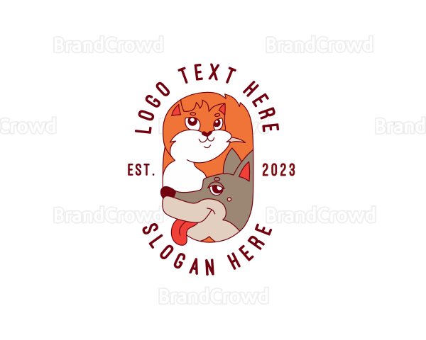 Kitten Puppy Veterinarian Logo