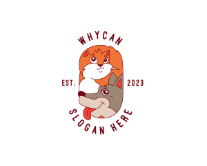 Badge - Kitten Puppy Veterinarian logo design