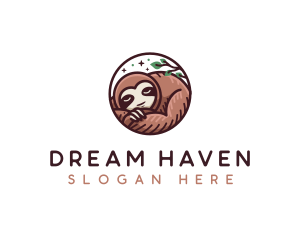 Sleep - Sleeping Sloth Sanctuary logo design