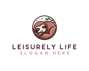 Sleeping Sloth Sanctuary logo design