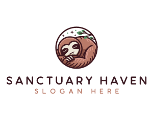 Sleeping Sloth Sanctuary logo design