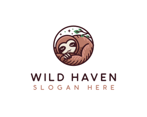 Sleeping Sloth Sanctuary logo design