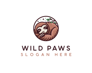 Sleeping Sloth Sanctuary logo design