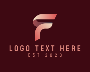 Company - Modern Ribbon Letter F Company logo design