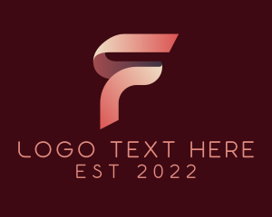 Letter F - Ribbon Letter F logo design