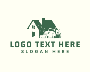 Farm - Home Yard Lawn Mower logo design