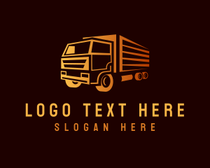 Distribution - Truck Delivery Logistics logo design
