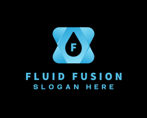 Purified Water Fluid logo design