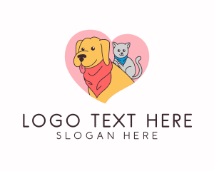 Pet Care - Cute Animal Pet logo design