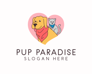 Cute Animal Pet logo design