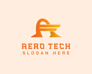 Modern Tech Wing Letter A logo design