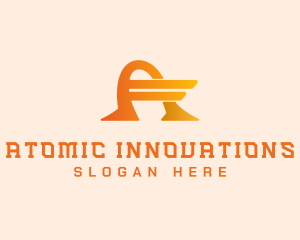 Modern Tech Wing Letter A logo design