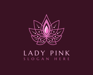 Pink Lotus Spa logo design