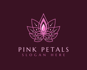 Pink Lotus Spa logo design