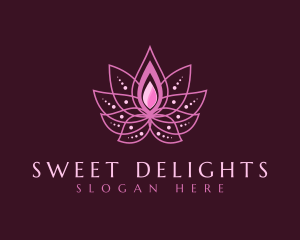 Pink Lotus Spa logo design