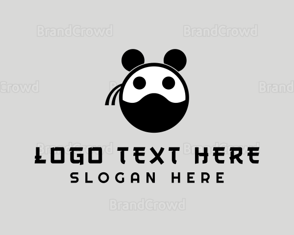 Ninja Panda Bear Logo