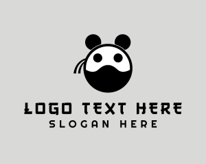 Asian - Ninja Panda Bear logo design